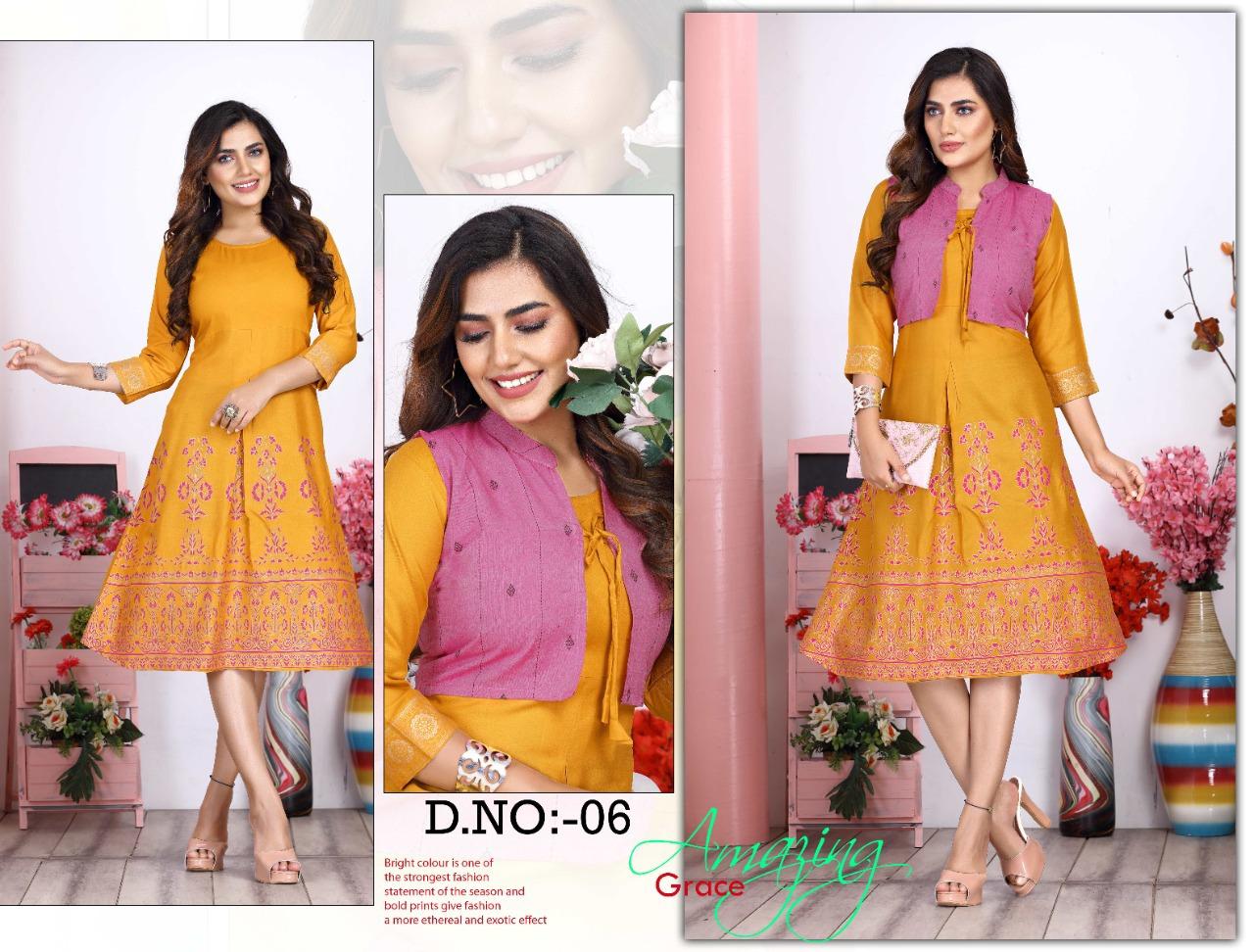 Golden Evika 1 New Latest Fancy Wear Kurti With Jacket Collection